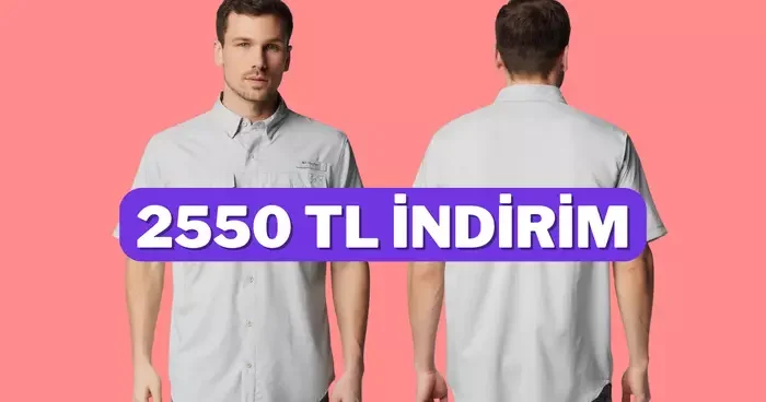 UV korumalı, su ve leke tutmaz Columbia gömlek bugüne özel %50 indirimli