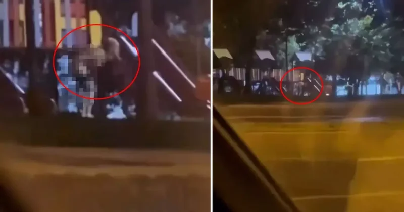 Uzun süredir fuhuş pazarlığına konu olan ilçede tepki çeken bir görüntü daha