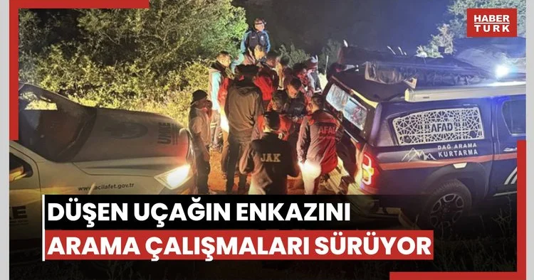 Düşen uçağın enkazını arama çalışmaları sürüyor
