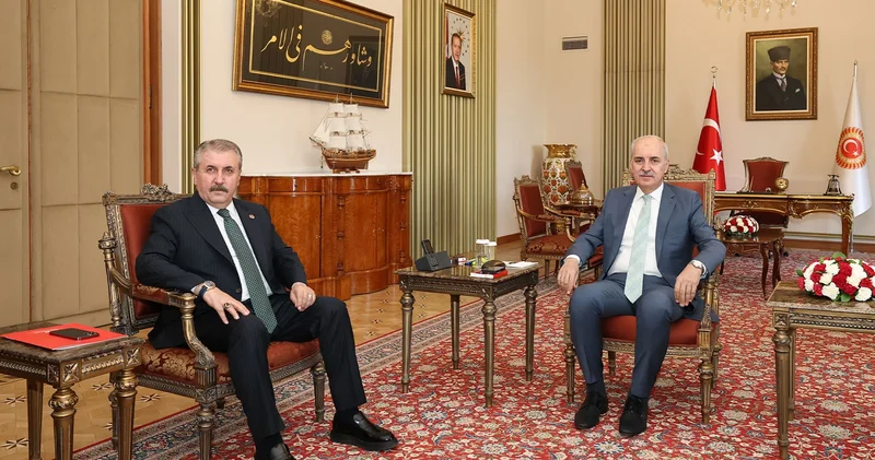 TBMM Başkanı Kurtulmuş, BBP Genel Başkanı Destici yi kabul etti