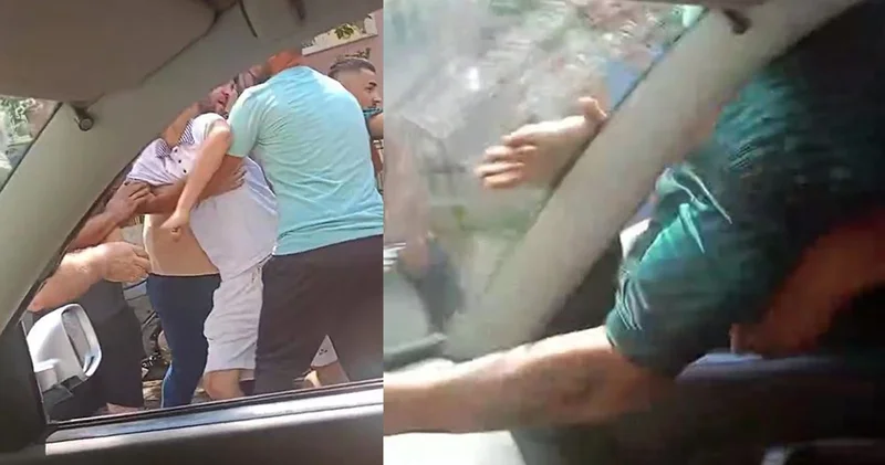 Trafikte korkunç olay! Sürücüyü darbedip araç camlarını kırdılar