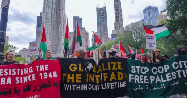 New York ta Filistin e destek gösterisi VİDEO İZLE
