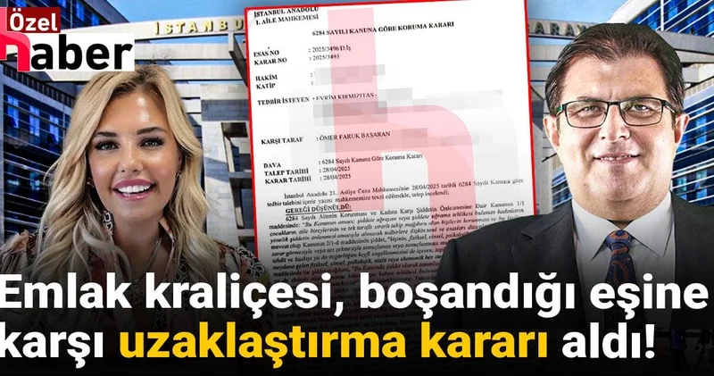 Evrim Kırmızıtaş’tan, eski eşi Ömer Faruk Başaran hakkında uzaklaştırma kararı