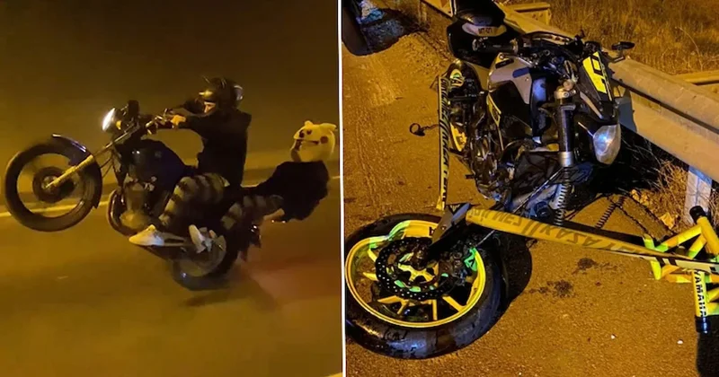 Motosiklet üzerindeki ön kaldırma hareketi sonu oldu Sözcü Gazetesi