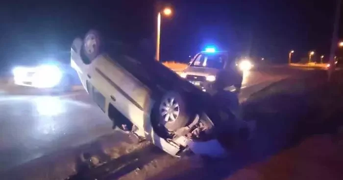 Yol çalışmasını fark edemeyen sürücü takla attı: 1 yaralı