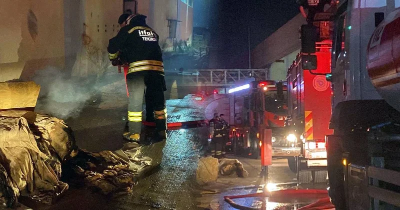 Tekirdağ’da yangın paniği! Fabrika alev alev yandı