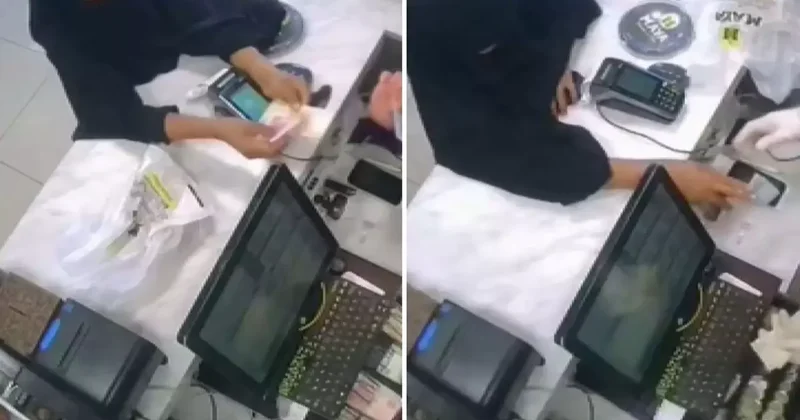 Yaptığı rezilliği kimse görmüyor sandı ama kamera kayıttaydı