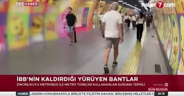 İBB yıllardır yenileyemediği ‘yürümeyen’ bantları kaldırdı