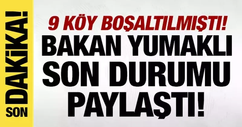 Bakan Yumaklı sevindiren haberi verdi: Ülkemizde aktif yangın yok!