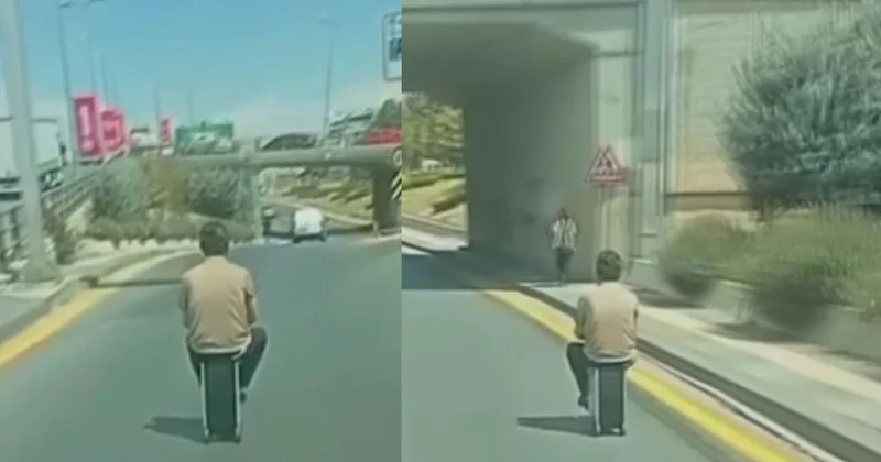 Ankara trafiğinde tuhaf anlar, gören dönüp bir daha baktı Sözcü Gazetesi