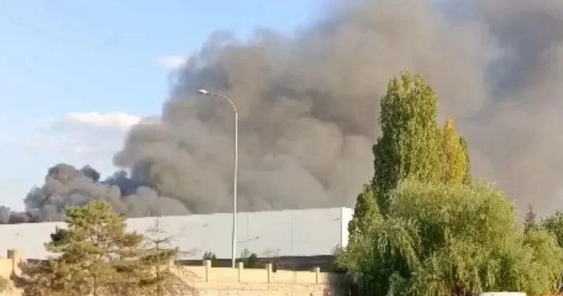 Son Dakika Kayseri de fabrika yangını!