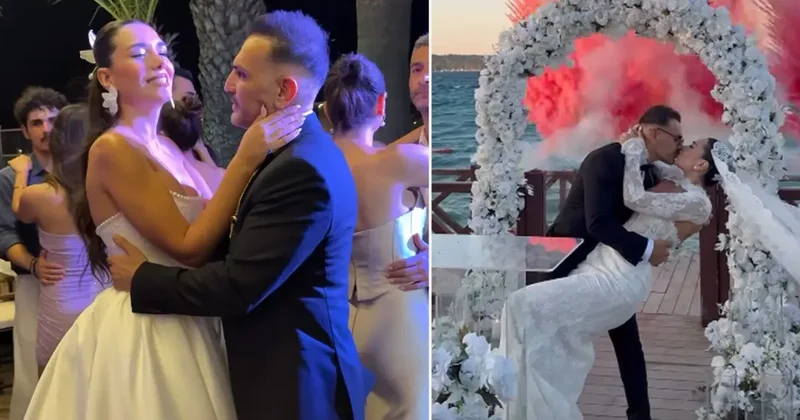 Survivor yarışmacısı Kardeniz Kılıç aylarca yüzünü gizlediği aşkıyla nikâh masasına oturdu
