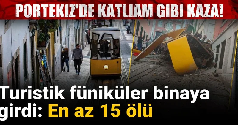 Portekiz de katliam gibi kaza! Turistik füniküler binaya girdi: En az 15 ölü