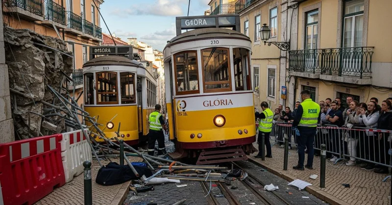 Portekiz de tramvay raydan çıktı: 15 ölü