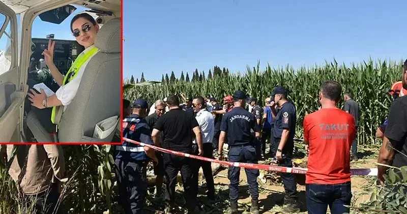 Eğitim uçağı mısır tarlasına düştü; öğrenci pilot Berfu hayatını kaybetti