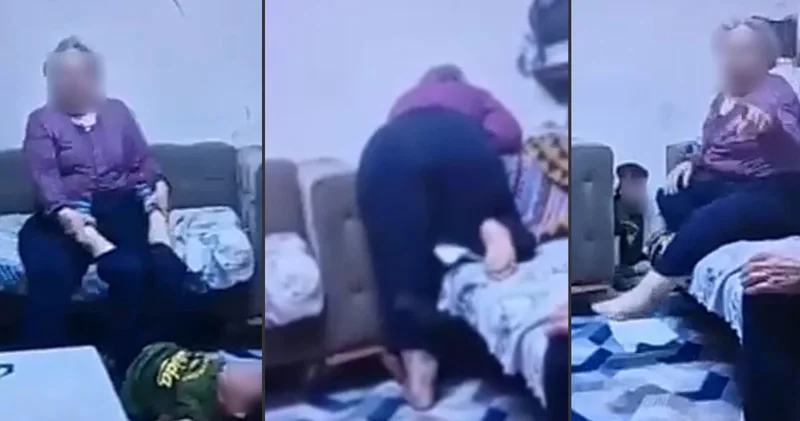 Bu nasıl babaanne... Görüntüler ortaya çıkınca gözaltına alındı