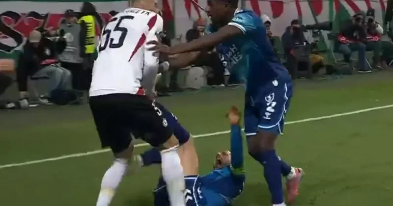 Yenilgiyi hazmedemedi! Legia Varşova nın kaptanından Zeki Yavru ya büyük saygısızlık