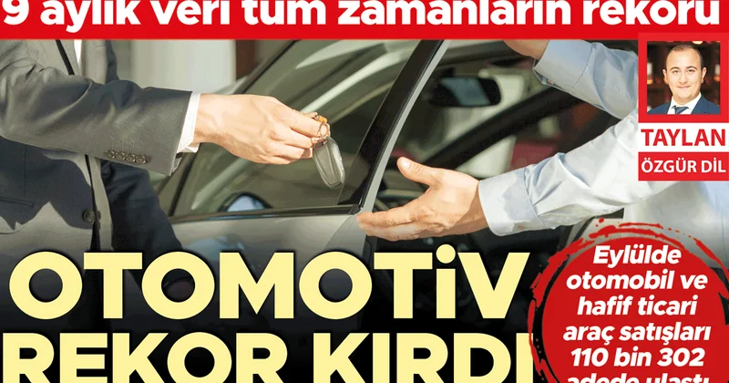 Otomotiv rekor kırdı