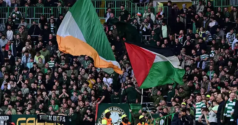 Celtic taraftarlarından İsrail e protesto Fanatik Gazetesi UEFA Avrupa Ligi Haberleri Spor