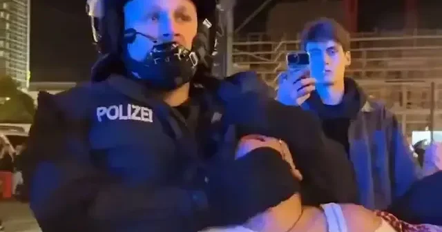 Alman polisinden dışı müdahale: Filistin destekçisi kadın gözaltına alındı VİDEO İZLE