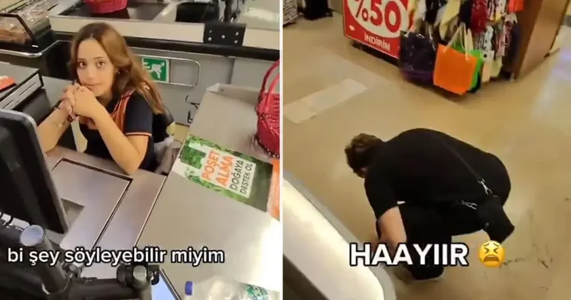 Markette kasiyere çıkma teklifi eden genç aldığı cevapla yıkıldı