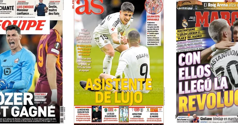 Üç Avrupa gazetesinde manşetler Türk futbolculara ayrıldı