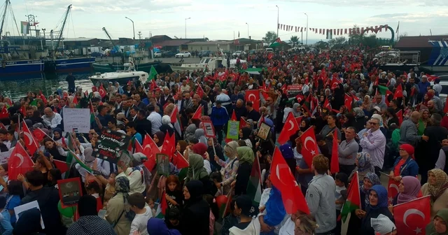 Gazze ye insani yardım ulaştırmak isteyen filoya Akçakoca dan destek Düzce Haberleri