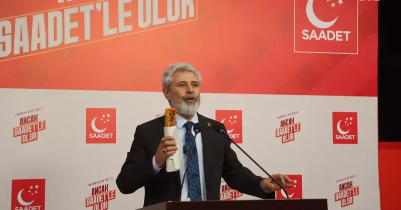 Kürsüye elinde tavuk dürümle çıkıp Dürümflasyon hesabı yaptı
