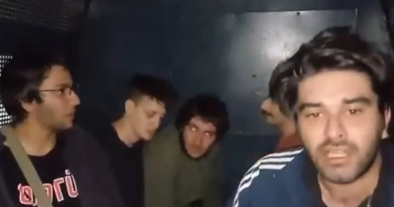 Filistine destek eyleminde gözaltına alınan geçlerden videolu paylaşım