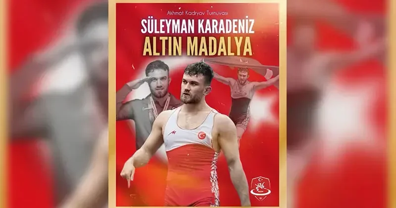 Milli güreşçi Süleyman Karadeniz’den altın madalya