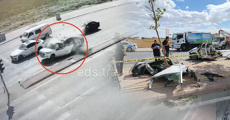 Cinayet gibi kaza kamerada: Otomobil ikiye bölündü Sözcü Gazetesi