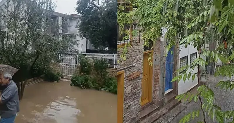 Ayvalık ta sağanak; metrekareye 63,8 kilogram yağış düştü