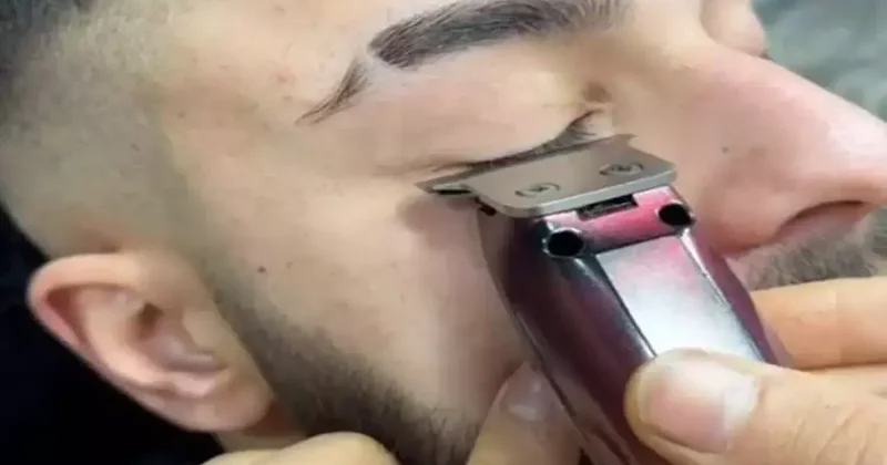 TikTok ta erkekler arasında yayılan yeni akım! Kirpik keserken gözden oluyorlar...