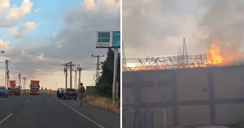 Trafo merkezinde yangın! 150 yerleşim yeri elektriksiz kaldı