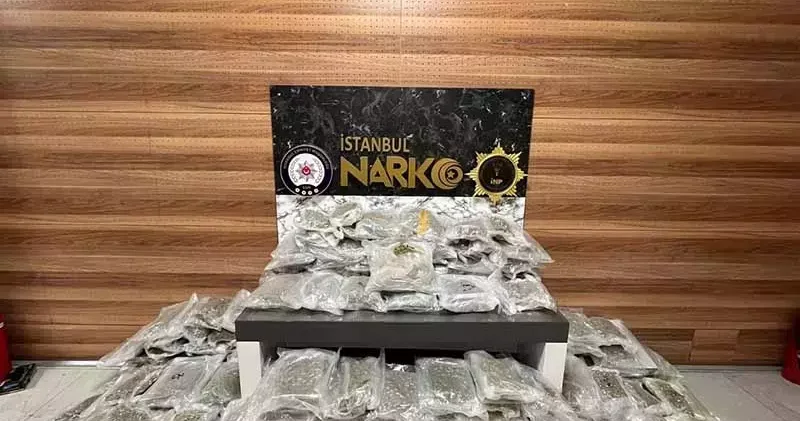 İstanbul’da ele geçirilen 230 kilo uyuşturucu sergilendi