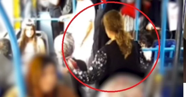 Otobüste düşürülen altın kolyeyi aldığı anlar kamerada Kayseri Haberleri