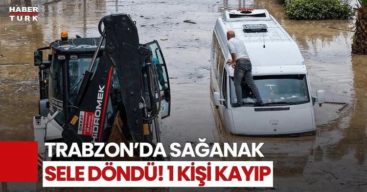 Trabzon da Sel Felaketi! Yollar Sular Altında Kaldı!