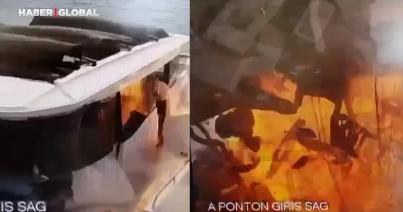 Bodrum Marina da teknenin patladığı anların dehşete düşüren görüntüsü ortaya çıktı!