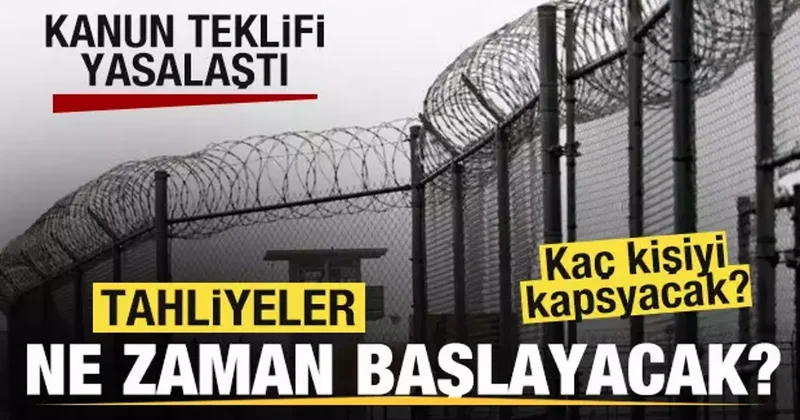 Kanun teklifi yasalaştı! Tahliyeler ne zaman başlayacak, kaç kişiyi kapsayacak?