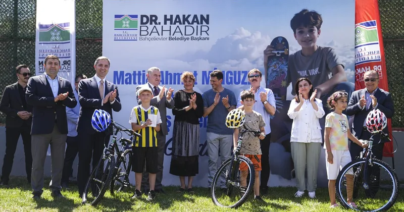 Mattia Ahmet Minguzzi Skate Parkı nın açılışı, Bakan Bak ın katılımıyla yapıldı