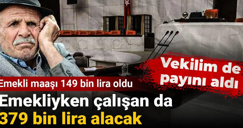 Emekli maaşı 149 bin lira oldu: Emekliyken çalışan da 379 bin lira alacak