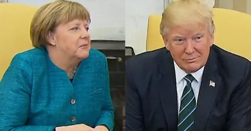 Merkel den Trump a ilgi delisi göndermesi