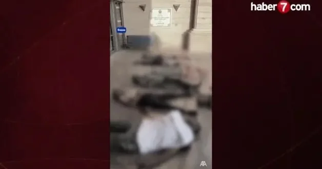 Gazze den kahreden görüntü! Cansız bedenler üst üste...