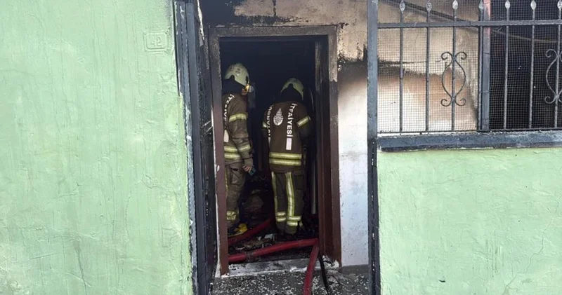 Sarıyer de gecekondu yangını: 2 kardeş ağır yaralandı