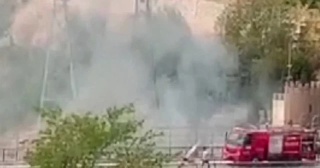 Bilecik’te köprünün yıkım çalışmasında yangın çıktı VİDEO İZLE