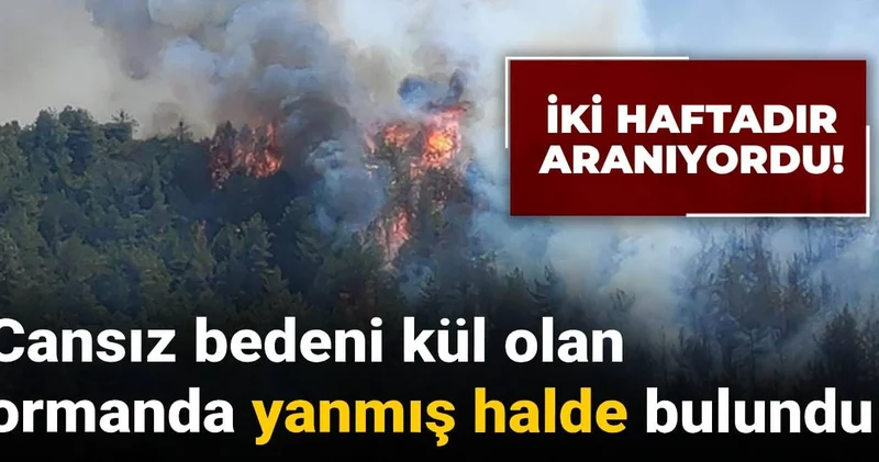 İki haftadır aranıyordu! Cansız bedeni kül olan ormanda yanmış halde bulundu