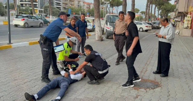 Aydın da garip manzara: Kimlik kontrolü sırasında polisin kolunu ısırdı VİDEO İZLE