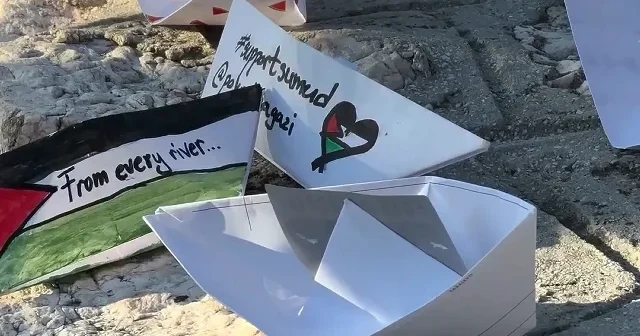 Saraybosna’dan Sumud Filosu’na destek: Kağıt gemileri Miljacka Nehri ne bıraktılar VİDEO İZLE