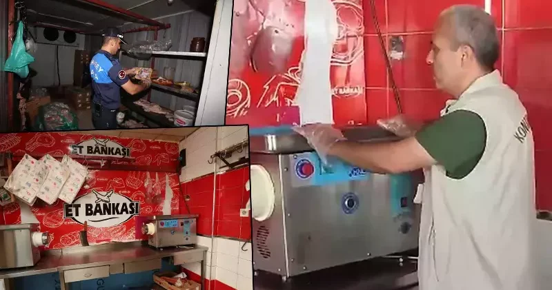 Kurulan düzenekle bozuk etlerin kıymaya karıştırılıp satıldığı iş yeri kapatıldı