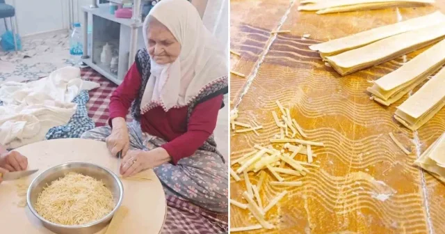 Erişte mesaisi 87 lik Zeynep Nine yi yormuyor Aktüel Haberleri